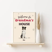 Load image into Gallery viewer, Welcome to Our House Personalized Canvas - Dog &amp; Cat
